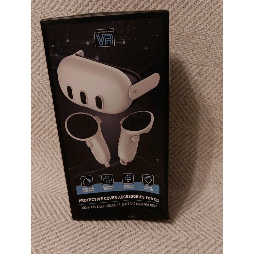 VR Controller Silicone Shell Case Face Covers For Oculus Quest 2 Accessories Set